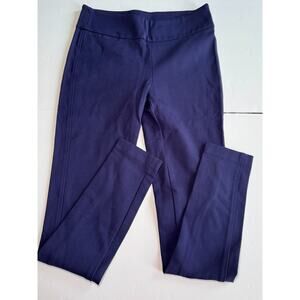 Tommy Hilfiger Womens Navy Pull On Pants Stretch Slim Straight Ponte Work Career